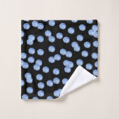 Ensemble bleu de serviette de salle de bains de (Gant de toilette)