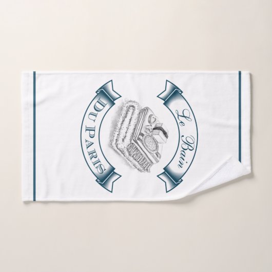 Ensemble bleu-foncé de serviette de Le Bain Du (Serviette à main)