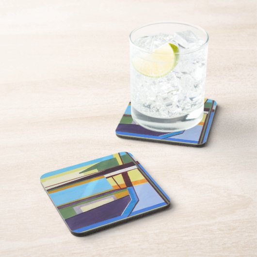 Ensemble bleu multi de dessous de verre (Côté Droit)