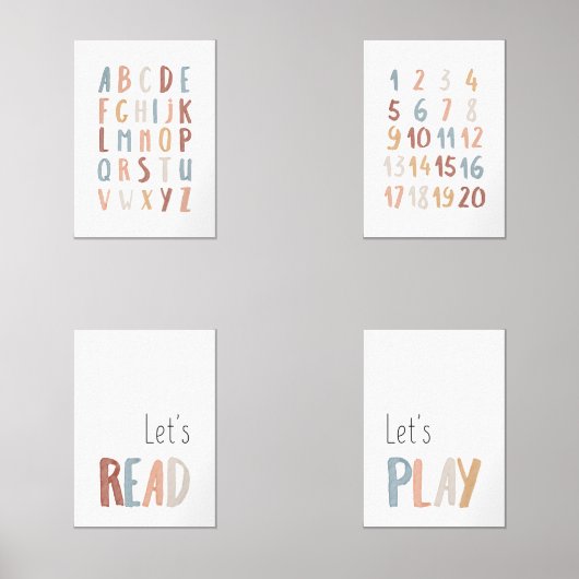 Ensemble Boho 4 ABC, numéros, lus et lus (Recto)