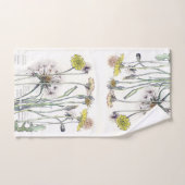 Ensemble botanique de serviette de Bath de fleurs (Serviette à main)