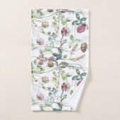 Ensemble botanique de serviette de Bath de fleurs (Serviette à main)