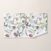 Ensemble botanique de serviette de Bath de fleurs (Serviette à main)