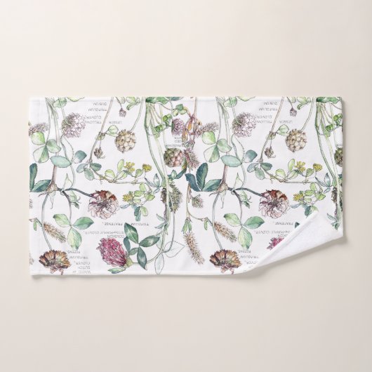 Ensemble botanique de serviette de Bath de fleurs (Serviette à main)