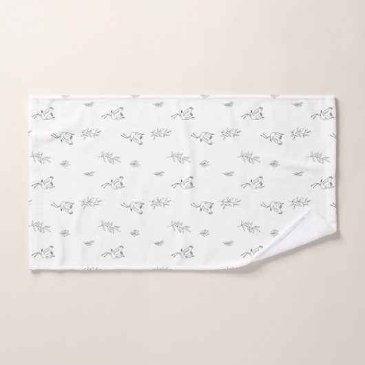 Ensemble botanique de serviette des hérons | de (Serviette à main)