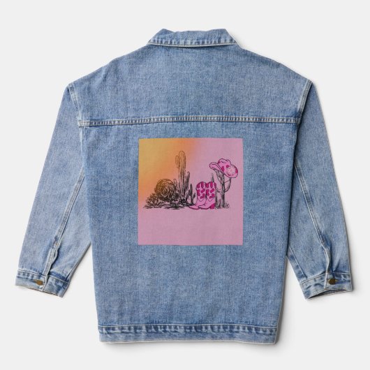 Ensemble bottes et chapeau de cowboy rose Élégance (Verso)