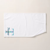 Ensemble-cadeau de bain à monogramme initial lettr (Serviette à main)