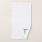 Ensemble-cadeau de bain à monogramme initial lettr (Serviette à main)