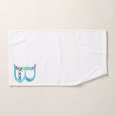 Ensemble-cadeau de bain à monogramme initial lettr (Serviette à main)