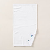Ensemble-cadeau de bain à monogramme initial lettr (Serviette à main)