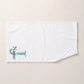 Ensemble-cadeau de bain à monogramme initial lettr (Serviette à main)