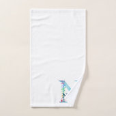Ensemble-cadeau de bain à monogramme initial lettr (Serviette à main)