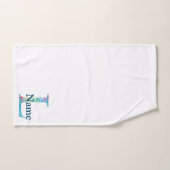 Ensemble-cadeau de bain à monogramme initial lettr (Serviette à main)
