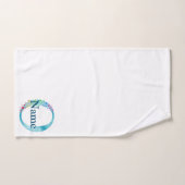 Ensemble-cadeau de bain à monogramme initial lettr (Serviette à main)