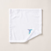 Ensemble-cadeau de bain à monogramme initiale lett (Gant de toilette)