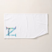 Ensemble-cadeau de bain à monogramme initiale lett (Serviette à main)