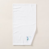 Ensemble-cadeau de bain à monogramme lettre W (Serviette à main)