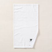 Ensemble-cadeau de bain avec monogramme initial le (Serviette à main)