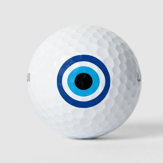 Ensemble cadeau de balle de golf Blue Evil Eye (Devant)