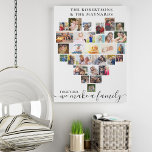 Ensemble Coeur personnalisé en forme de collage ph<br><div class="desc">Créez votre propre toile personnalisée avec 29 de vos photos préférées et votre (vos) nom(s) de famille. Le modèle photo est mis en place pour créer un collage photo en forme de coeur d'amour, affichant vos photos dans un mélange de formats portrait, paysage et instragram carré. Téléchargez vos photos en...</div>