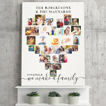 Ensemble Coeur Photo Collage Famille personnalisée<br><div class="desc">Créez votre propre toile enveloppée personnalisée avec 29 de vos photos préférées et votre (vos) nom(s) de famille. Le modèle photo est mis en place pour créer un collage photo en forme de coeur d'amour, affichant vos photos dans un mélange de formats portrait, paysage et instragram carré. Téléchargez vos photos...</div>