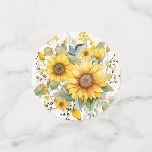 Ensemble Confetti table d'été tournesol (Petit recto)
