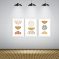 Ensemble d'affiches d'art géométrique minimaliste