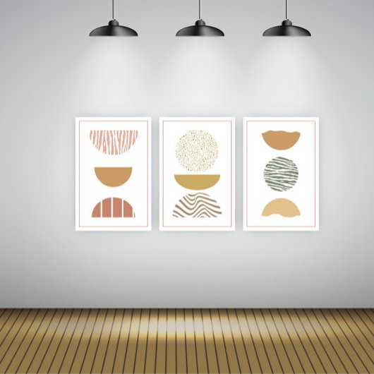 Ensemble d'affiches d'art géométrique minimaliste