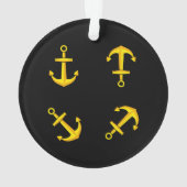 Ensemble d'Ancres en bateau doré (dos)