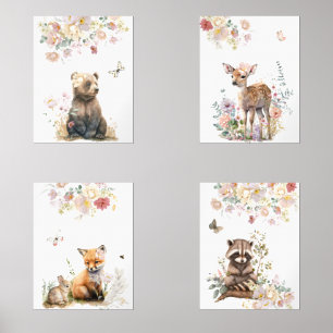 Ensemble d'animaux de bois de la ferme