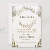 Ensemble dans l'amour : Faire-part de mariage (Devant)