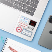 Ensemble d'anxiété sociale #1 Sticker en vinyle co (Ordinateur portable avec iPhone)