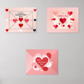 Ensemble d'art mural esthétique Coeur + Enveloppe (Recto)