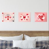 Ensemble d'art mural esthétique Coeur + Enveloppe (Chambre à coucher)