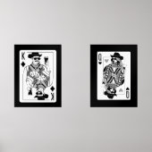 Ensemble d'art mural King & Queen of Hearts (Recto)