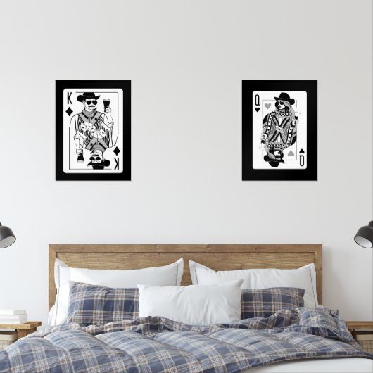 Ensemble d'art mural King & Queen of Hearts (Chambre à coucher)