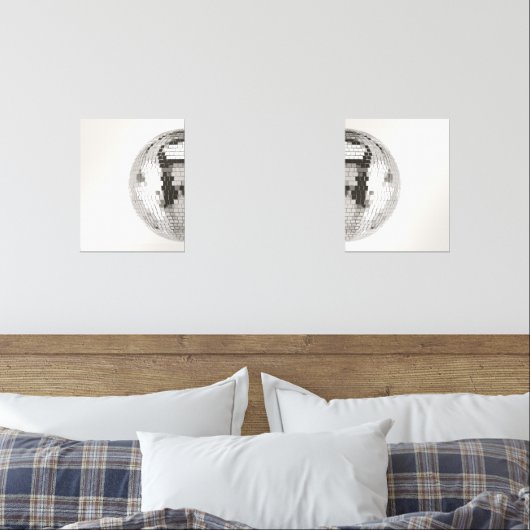 Ensemble d'art rétro Disco Ball Wall Art Set de 2 (Chambre à coucher)