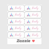 Ensemble de 10 petits Étiquettes de nom monographi (Feuille)