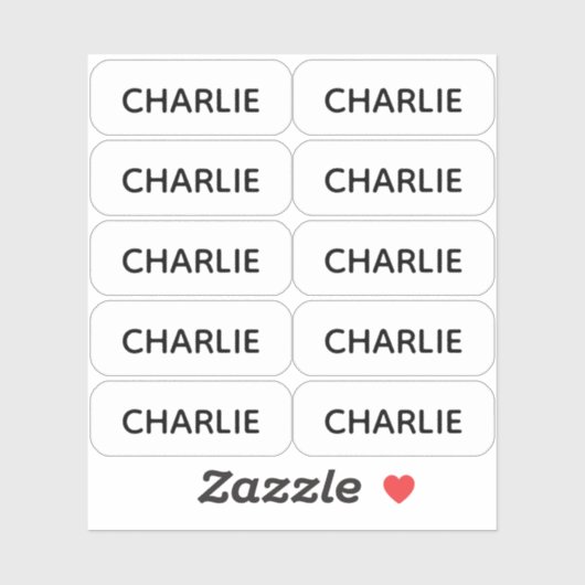 Ensemble de 10 petits Étiquettes simples aux angle (Feuille)