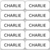 Ensemble de 10 petits Étiquettes simples aux angle (Devant)