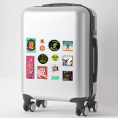 ensemble de 12 autocollants Oingo Boingo (Sur valise)