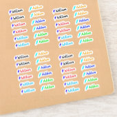 (Ensemble de 12) Étiquettes minimaux de nom blanc 