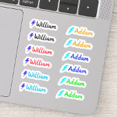 (Ensemble de 12) Étiquettes minimaux de nom blanc 