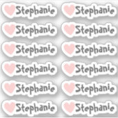Ensemble de 12 petites étiquettes de nom en forme  (Devant)