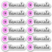 Ensemble de 12 Stickers Étiquette de nom de margue (Devant)