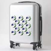 ensemble de 13 autocollants de basketball couleurs (Sur valise)