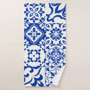 Ensemble de 16 azulejos en bleu, blanc. Original