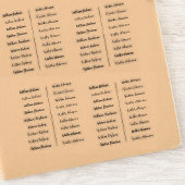 (Ensemble de 18) Stickers de nom simple transparen