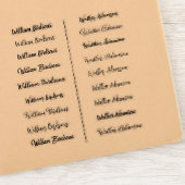 (Ensemble de 18) Stickers de nom simple transparen