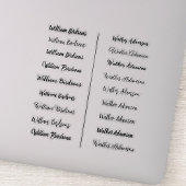 (Ensemble de 18) Stickers de nom simple transparen